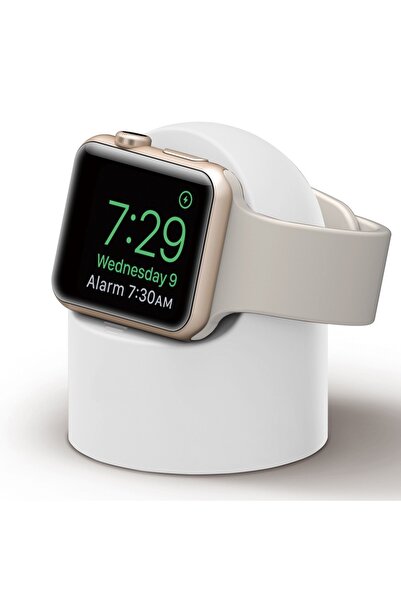 Choice حامل شاحن أبيض لساعة Apple Watch Series 9 8 7 6 SE 5 3 Ultra 1 2 قاعدة...