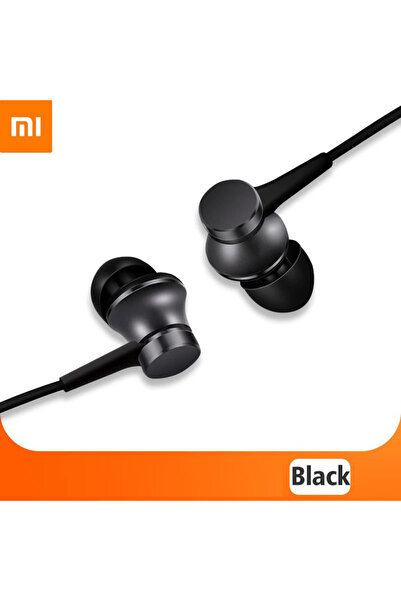 Xiaomi سماعة أذن رياضية سوداء أصلية Piston 3 سلكية 3.5 مم مع ميكروفون داخل الأذن