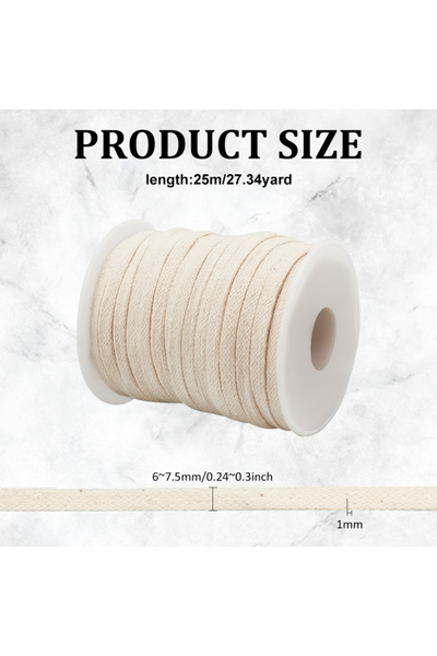 Choice1 AECH06-10748 27 ياردة من بابايا ويت برباط قطني مسطح 6 مم برباط ناعم ب...