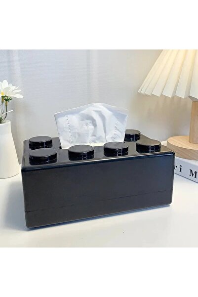 Choice black 1PC Creative Cartoon Building Block Tissue Box with High Aesthetic Value for Household Napkins