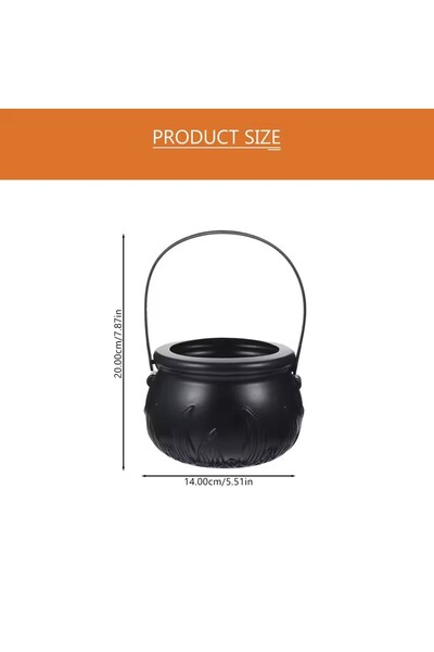 Choice 1PCS black Halloween Themed Decorati Large Size Witch Bucket Plastic R...