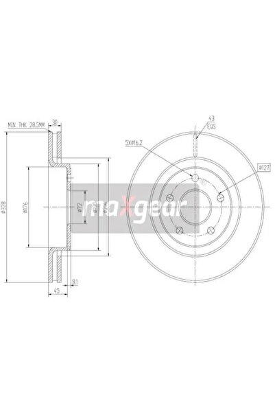 MaxGear Disc Frana Jeep Commander/Grand Cherokee 2/Grand Cherokee 3