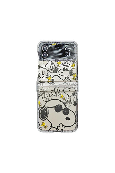 Miniso For Samsung ZFilp 7 Only Case Cute Cartoon Snoopy Charlie Brown Peanuts Transparent Phone Case For S