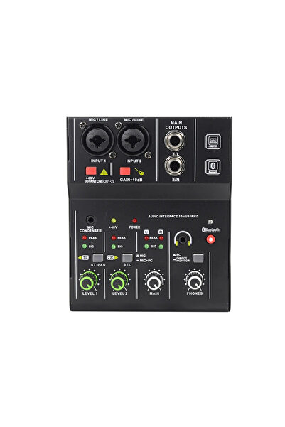 Choice Q12 2 Channels Professional Portable Audio Interface Sound Card Console Mini USB MIXER for Guitar Re