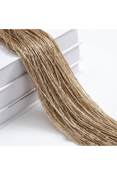 Choice ستارة باب لامعة بلون الشمبانيا مقاس 100×200 سم، شريط فضي، ستارة لامعة ...