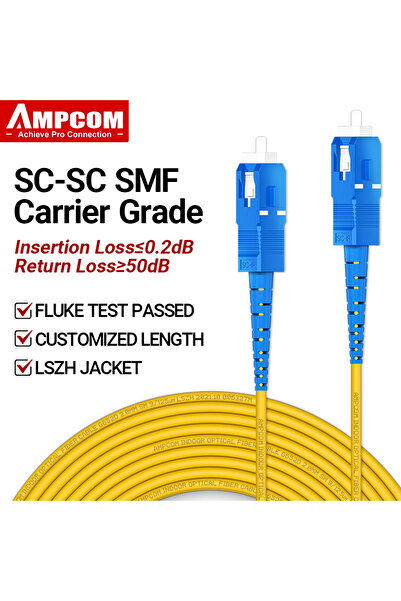 Choice5 كابل توصيل الألياف الضوئية SC إلى SC UPC بطول 10 أمتار من AMPCOM أحاد...