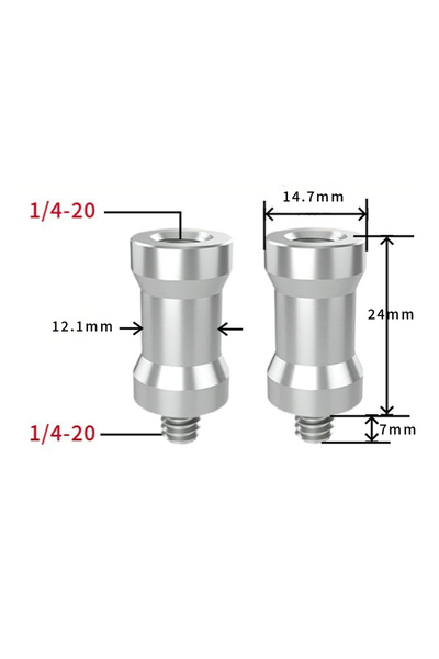 Choice 2 قطعة 1 4M إلى 1 4F 1/4 إلى 3/8 برغي تحويل التصوير الفوتوغرافي حامل م...