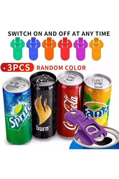 Choice 3 قطع 1/3/6/12 قطعة فتاحة علب مشروبات متعددة الألوان وغطاء واقٍ - قابل...