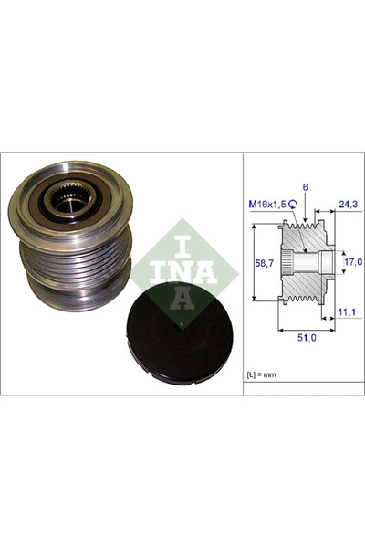FAG Sistem Roata Libera Generator Ford Galaxy 2/Mondeo 4/Mondeo 5 Limuzina La...