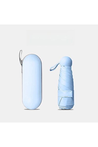 Choice مظلة تيانلانسي كبسولة، مظلة شمسية صغيرة محمولة، واقية من الشمس، مظلة مطر بمقبض مطاطي أسود