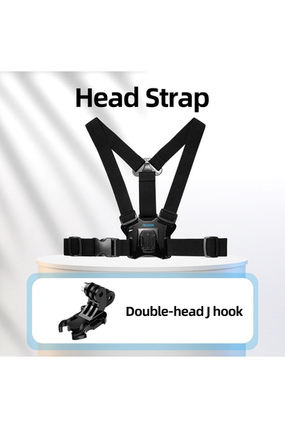 Choice حزام الصدر TELESIN حزام الصدر حزام الرأس حامل كاميرا الحركة لـ GoPro H...