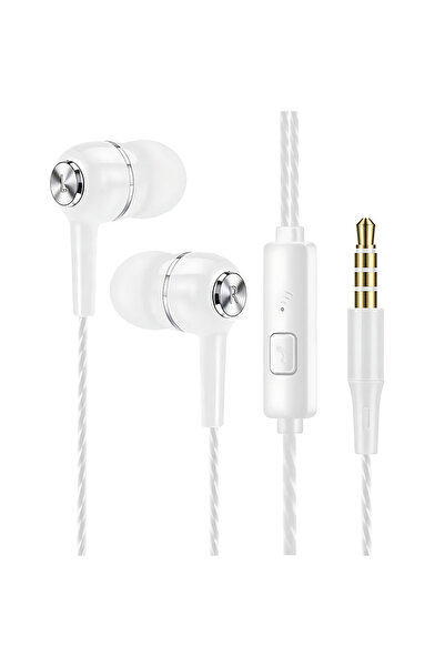 Choice سماعة أذن سلكية بيضاء مقاس 3.5 مم داخل الأذن، سماعات أذن عالية الدقة، ...