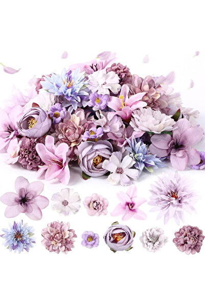 Choice 20 قطعة/حقيبة من زهور الأقحوان الاصطناعية المصنوعة من الحرير الأرجواني...