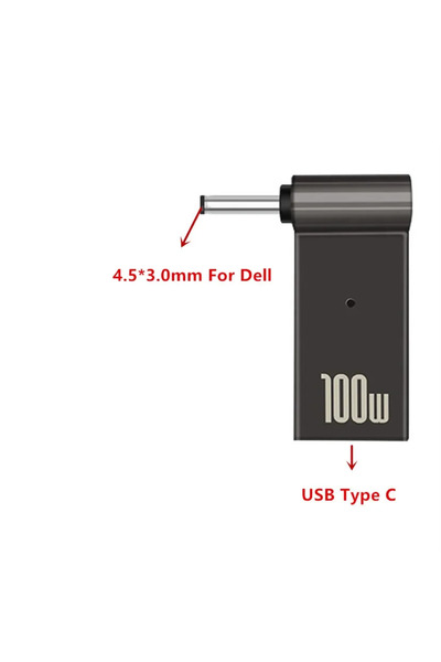 Choice 4.5-3.0 مم (لشركة Dell) 100 واط USB Type C محول شحن سريع موصل قابس عال...