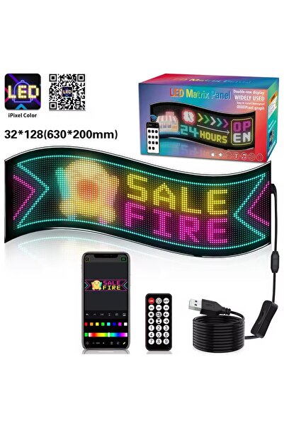 Choice لوحة مصفوفة LED ذكية 32 × 128 LEDs، شاشة عرض إعلانية ساطعة ومتحركة، مز...