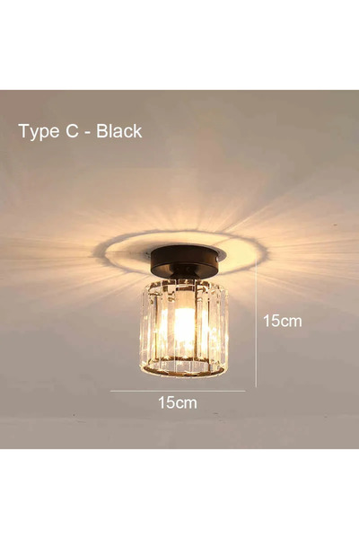 Choice مصباح سقف دائري أسود محايد الإضاءة من الأكريليك LED للممر E27 لغرفة المعيشة