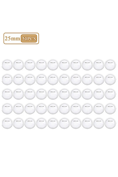 Choice مجموعة صنع الشارات 25 مم - 50 قطعة، أزرار دبابيس دائرية DIY، لوازم لبطاقات الأسماء المخصصة، دبابيس تنكرية