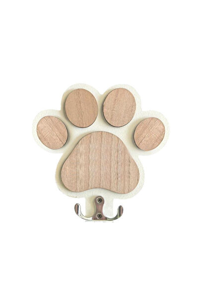 Choice حامل مقود خشبي للكلاب على شكل مخلب أبيض، خطاف حائطي للياقات والمعاطف، ...