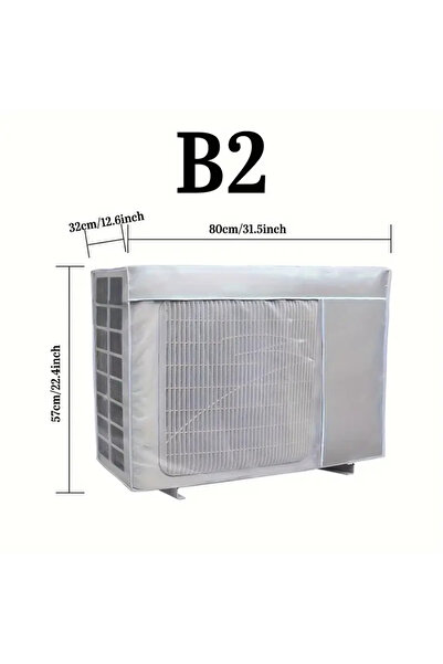 Choice 2B80x32x57 سم 1 قطعة غطاء واقي للغبار لوحدة مكيف الهواء الخارجية غطاء واقٍ مقاوم للماء والشمس