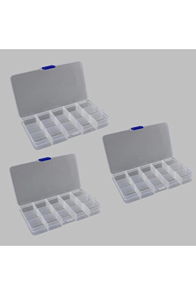 Choice Transparent 3pcs 24 Grids Clear Plastic Storage Box Compartment Adjustable Container Box For Jewelry