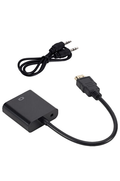 Choice Black With Audio HDMI-compatible To VGA Converter With Audio Power Supply HDMI Male To VGA Female Ad