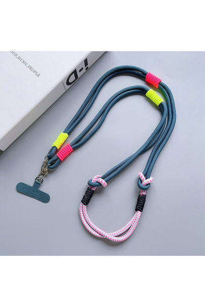 Choice5 بوليستر / نايلون 1 حبل هاتف محمول مزدوج اللون مخصص للجميع بطول قطري