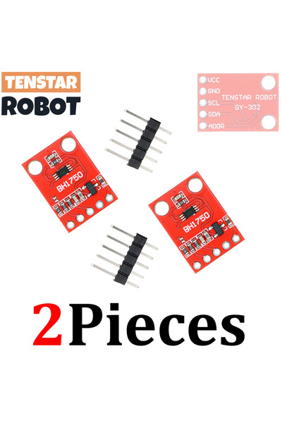 TENSTAR ROBOT 2PCS Red GY-302 TENSTAR 2pcs GY-302 BH1750 Red Board Light Intensity Illumination Module Sensor BH17
