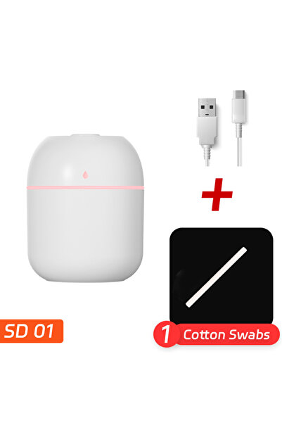 Choice جهاز ترطيب الهواء SD01White صغير محمول على شكل قطرة ماء، يعمل بمنفذ USB، مناسب للاستخدام الداخلي والمنزلي، يعمل بخاصية رذاذ الهواء الصامت