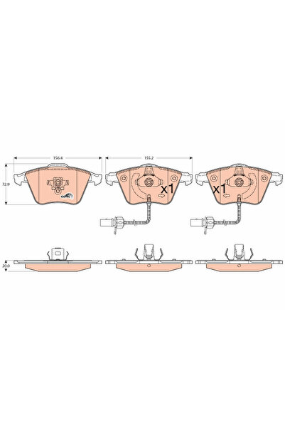 TRW Set Placute Frana Frana Disc Audi A4 B6/A4 B7/A6 C6 2002-2013