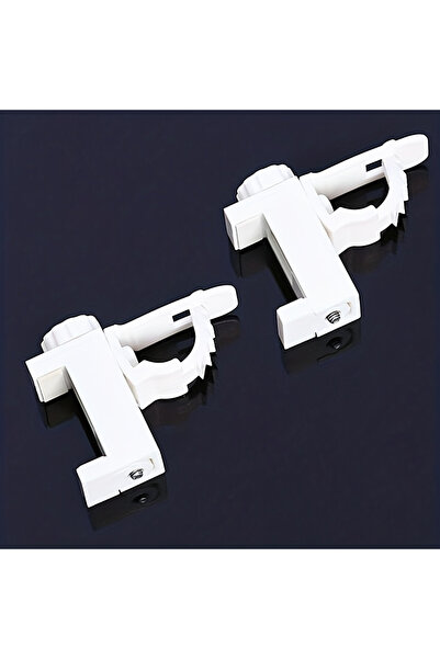 Choice مجموعة من قطعتين من حوامل قضبان الستائر الموفرة للمساحة باللون الأبيض ...