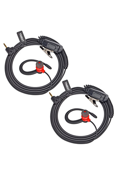 choice2 Red01-TK 2Pcs 2.5mm Earpiece,Talkabout 1pin Headset with Mic Ptt Comp...