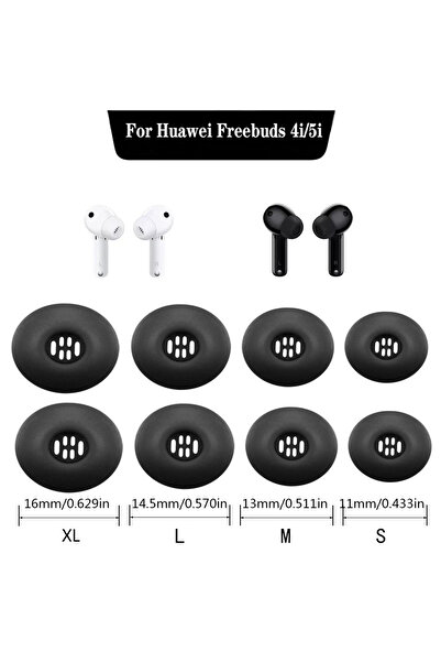 Choice غطاء سيليكون أسود لسماعات الأذن Freebuds 4i/5i - زوج واحد - أغطية وساد...