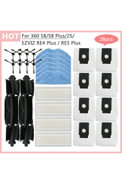 Choice 23 لـ 360 S8 S8 Plus 2S EZVIZ RE4 Plus RE5 Plus قطع غيار فرشاة جانبية ...