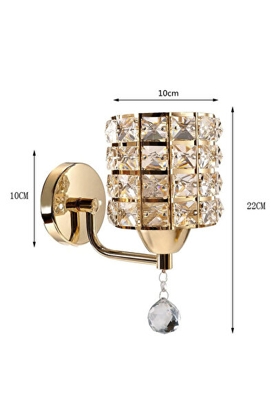 Choice Gold no switch Decorative Crystal Wall Lamps Simple Cyrstal Wall Light...
