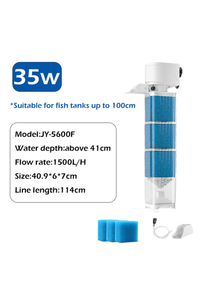 Choice6 مضخة فلتر حوض السمك 6 في 1 بقوة 35 واط، غاطسة، مزودة بمهوية أكسجين هو...
