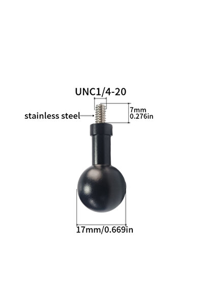 Choice 1 قطعة 17 مم 7 مم S 1 قطعة كاميرا الحركة الألومنيوم 13/17/20/25 مم رأس الكرة الفولاذ المقاوم للصدأ المسمار دراجة نارية