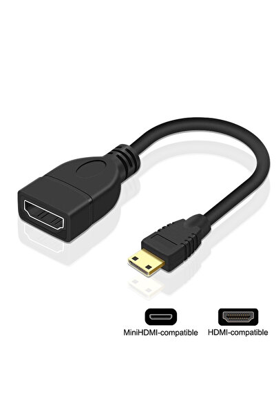 Choice كابل Mini HDMI أسود بطول 0.15 متر، متوافق مع HDMI، كابل Mini HDTV ذكر ...