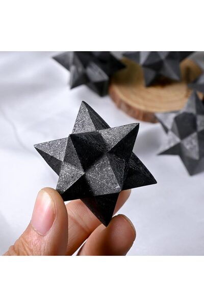 Choice قطعة واحدة من تمثال مير-كا-با البوهيمي المنحوت يدويًا من الشونجيت - 5....