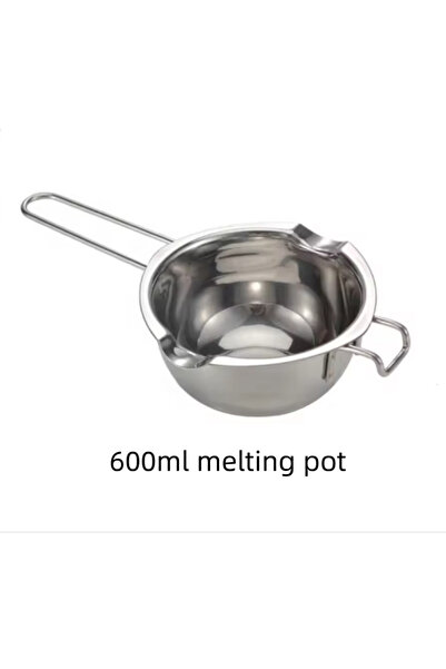 Choice غلاية شمع الشموع المصنوعة من الفولاذ المقاوم للصدأ بسعة 600 مل مع مقبض...