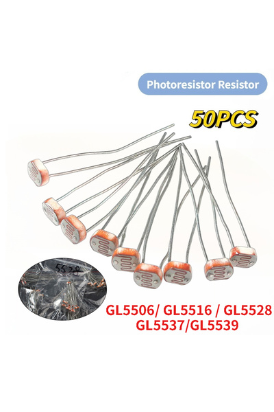 Choice 50PCS LDR Photo Light Sensitive Resistor GL5506 GL5516 GL5528 GL5537 GL5539 Photoresistor Kit Pho...