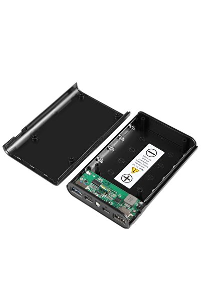 Choice black HAWEEL DIY 4 x 18650 Battery (Not Included) 12000mAh Dual-way QC Charger Power Bank Shell Box