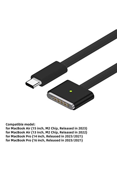 Choice magsafe3 2m HS 2M USB Type C to Magsafe 3 Magnetic Charger Cord Laptop Charging Cable Converter PD 1
