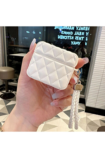 Choice لسماعات AirPods 4 باللون الأبيض، غطاء واقٍ من الجلد لسماعات الرأس اللا...