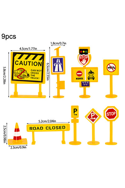 Choice1 مجموعة من 9 قطع لتزيين الكيك على شكل مركبة هندسية وسيارة وشاحنة وحفار...