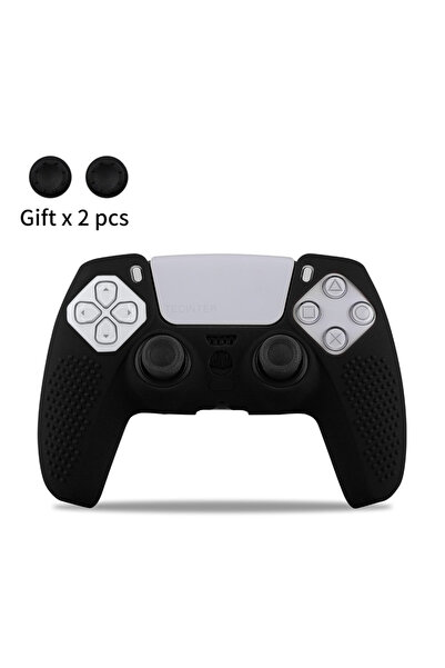 Choice غطاء حماية من السيليكون الأسود مانع للانزلاق، مناسب لوحدة تحكم PS5، وح...