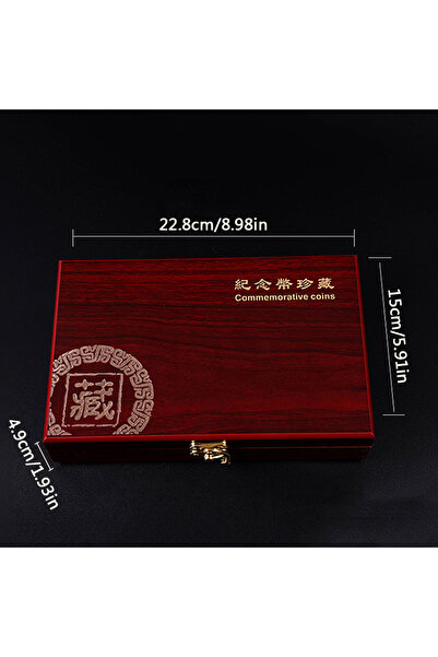 Choice 701738 50 Packs Coin Collection Mahogany Box For Coins Storage Capsules Protection Boxes Container