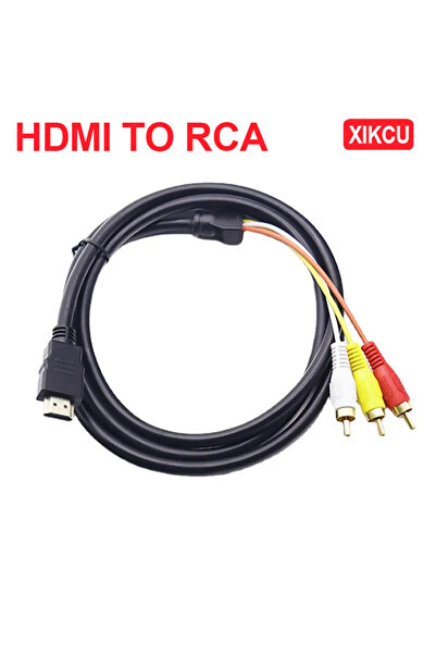 Choice 1.5 متر HDMI إلى RCA 1.5 متر 5 أقدام متوافق مع HDMI تحويل Av ذكر إلى 3...