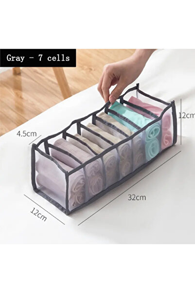 Choice صندوق تخزين للملابس الداخلية والسراويل قابل للطي من النايلون مكون من 7...