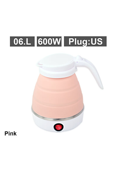 Choice غلاية كهربائية صغيرة قابلة للطي من Pink-US بسعة 0.6 لتر غلاية كهربائية...