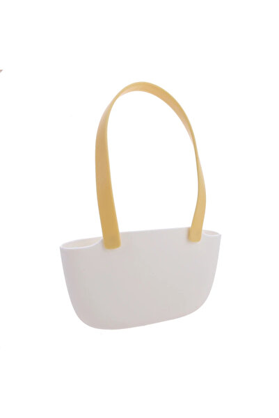 Choice حامل حوض المطبخ باللون الأبيض والأصفر مع سلة تصريف معلقة ورف تصريف قاب...